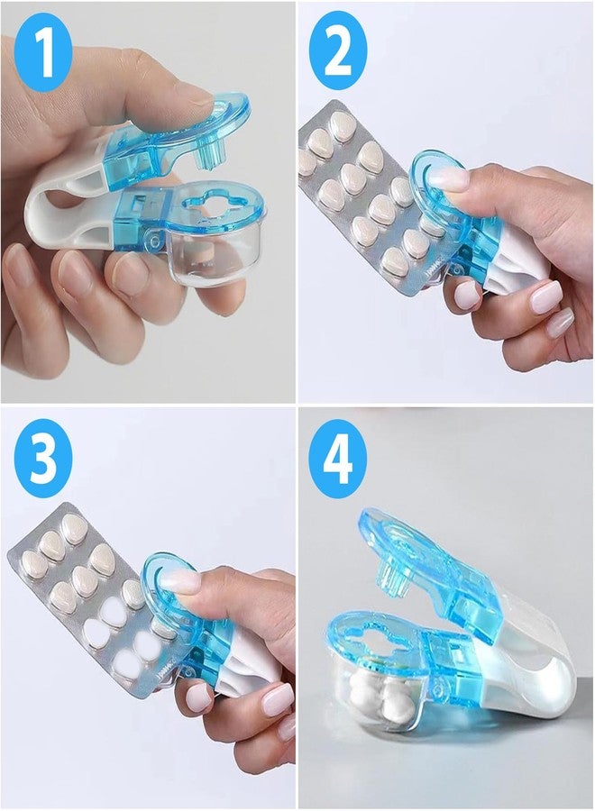smrtcol Portable Pill Taker 4 Pack Pill Popper for Blister Packs Pills Opener Tool for Nurses Household Gadgets Pills Punchers - Image 3